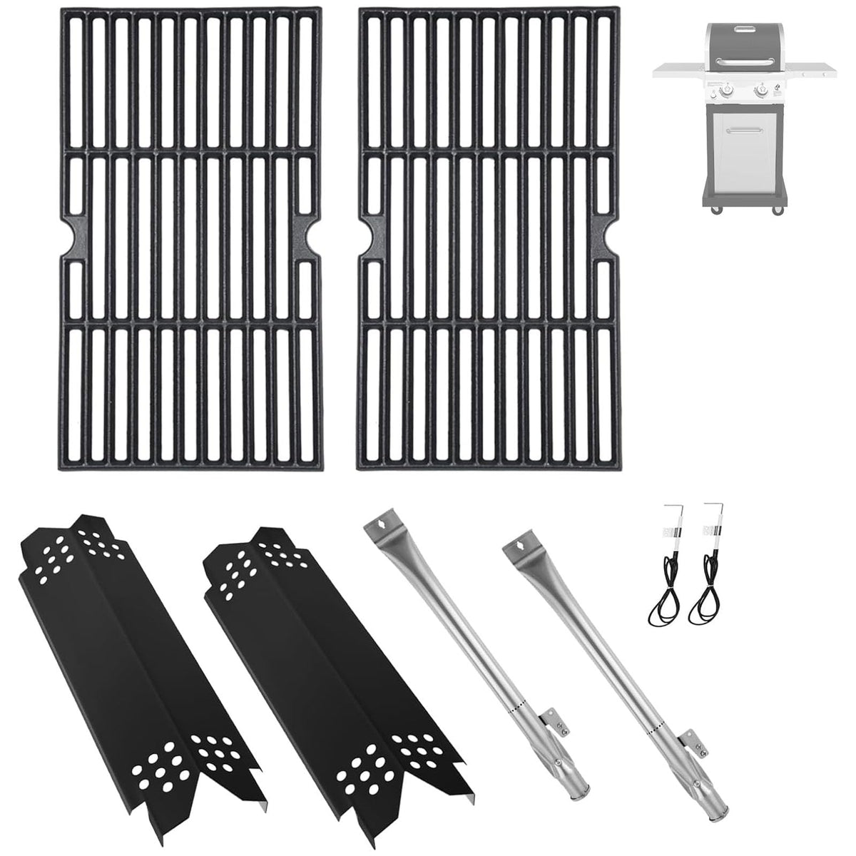 BBQration Nexgrill 2-burner grates for even searing and durable performance.