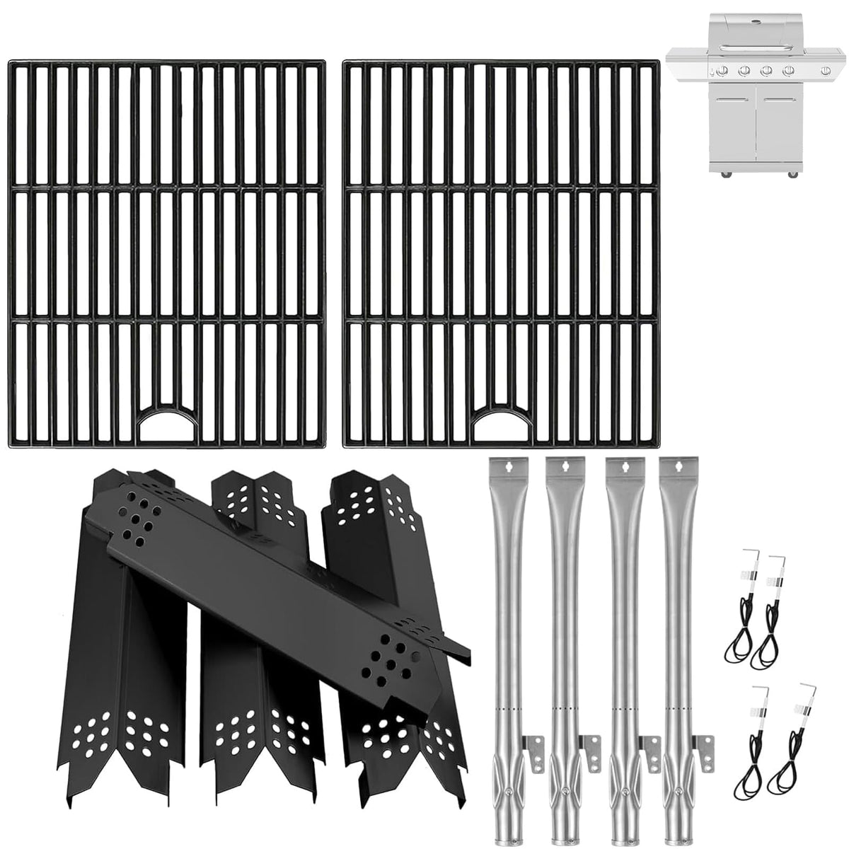 BBQration Nexgrill 4-burner cooking grate set for even searing and simple cleanup.