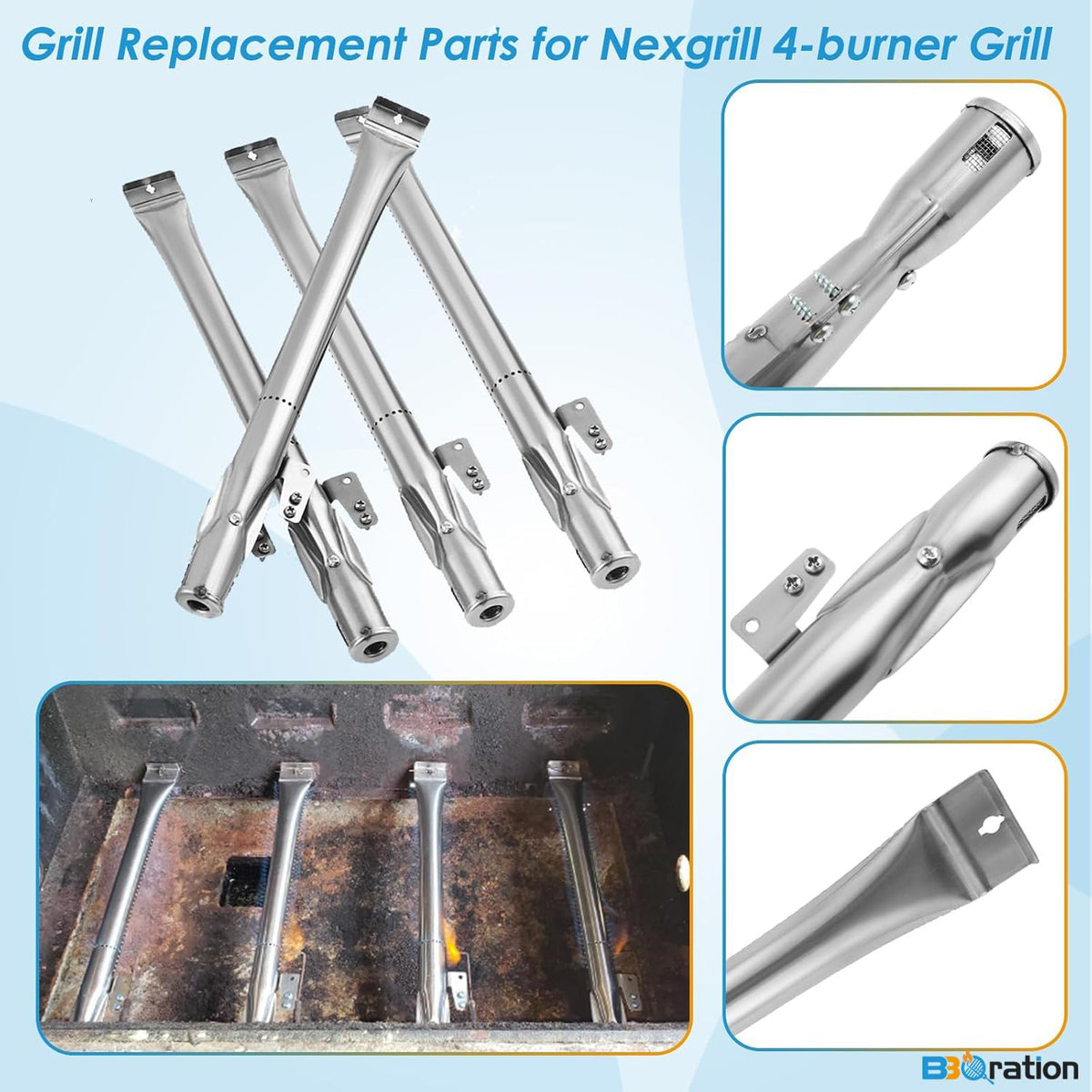 BBQration Nexgrill 720-0830 series compatibility assures a proper fit.