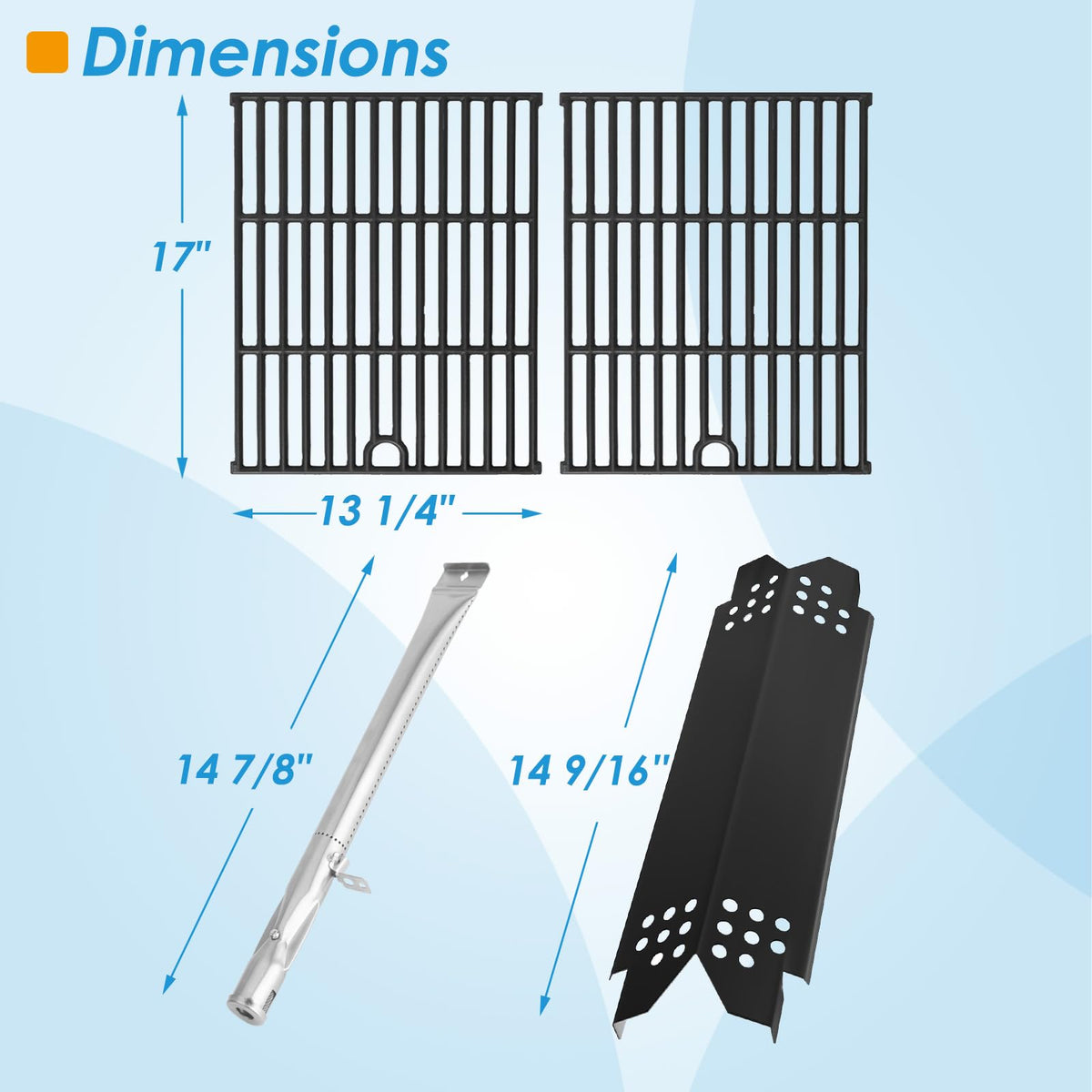 BBQration Nexgrill 720-0888s kit contents for complete replacement parts