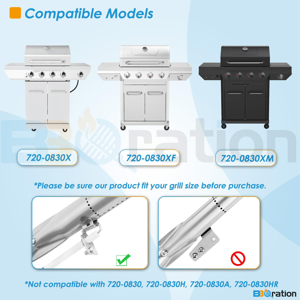 BBQration Nexgrill 4-pack burners ready for fast, reliable ignition.