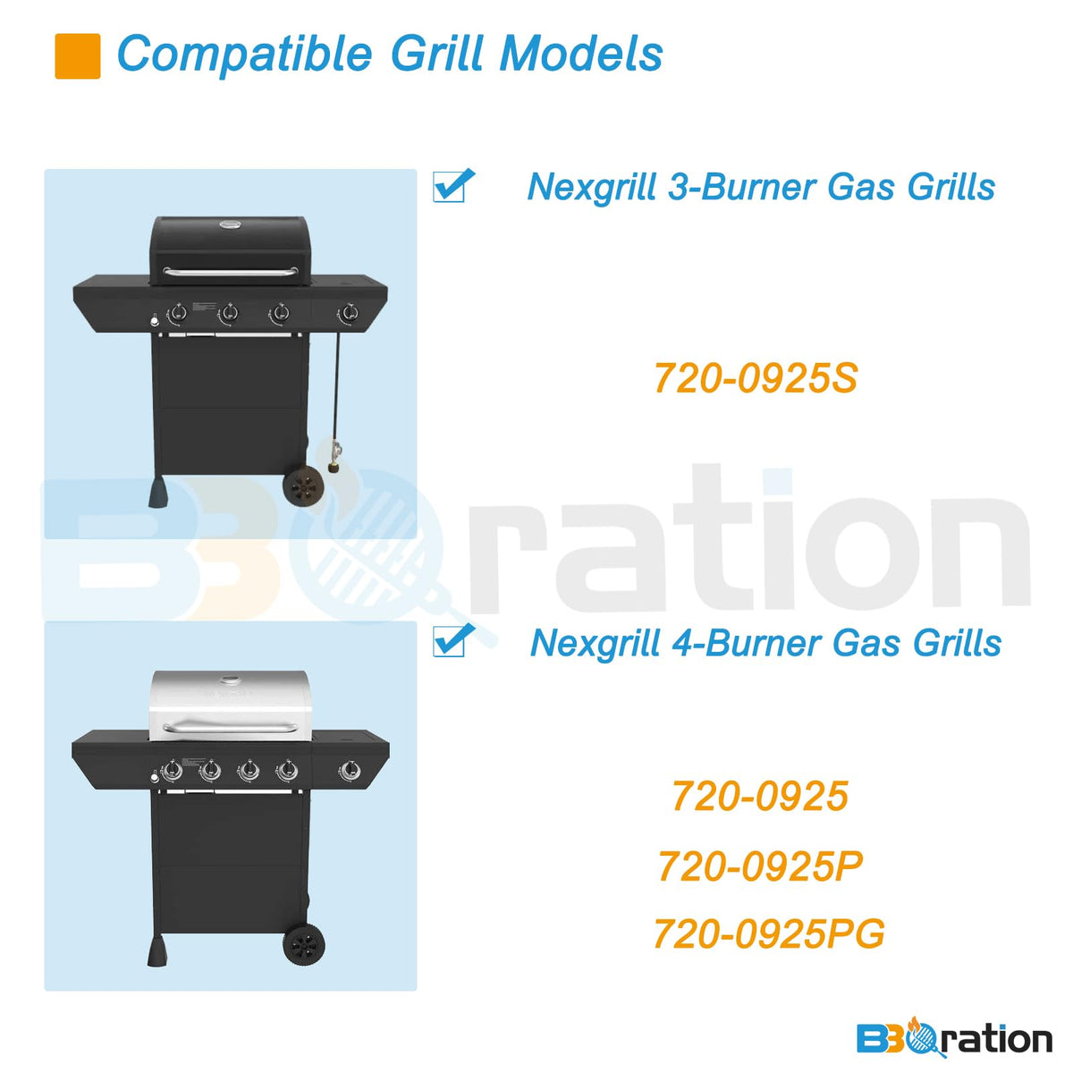 BBQration Nexgrill burners ensure reliable ignition and steady flame across meals
