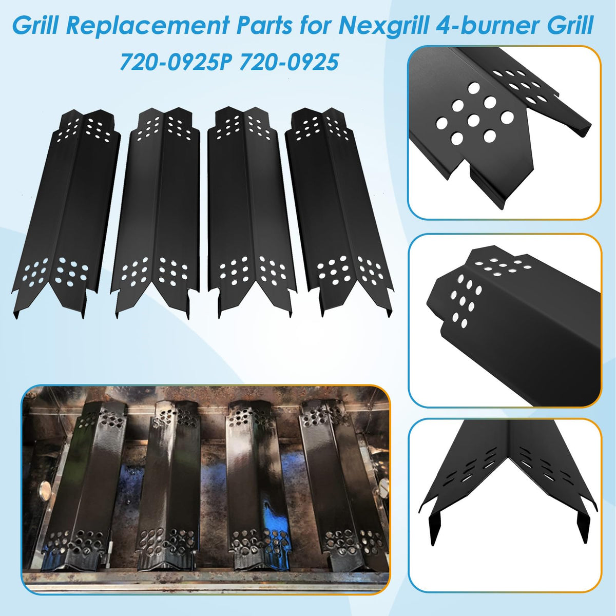 BBQration Nexgrill heat plates safeguard burners while promoting even grilling