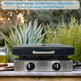 BBQration outdoor-ready lid endures weather while preserving heat for quicker cooking.