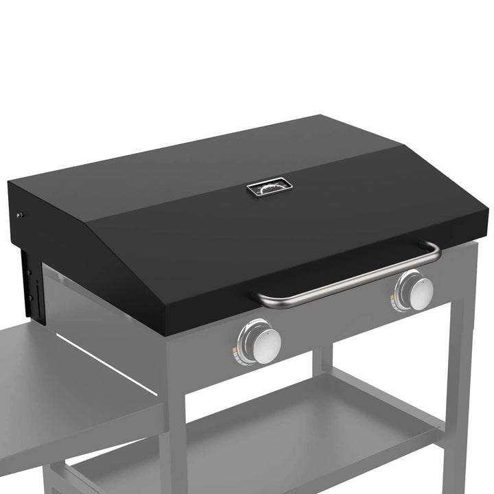 BBQration upgraded hinged lid on Blackstone 28 inch griddle for steadier heat and faster cooking