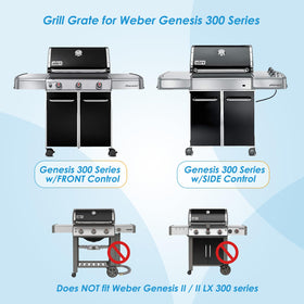 BBQration Weber Genesis 300 grates provide even heat and easy cleanup.