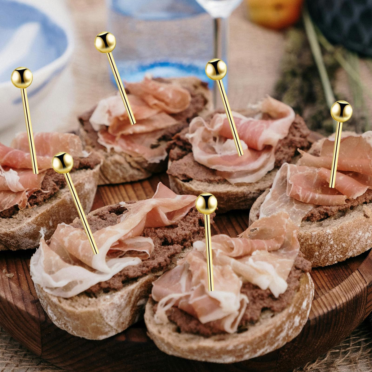 BBQStyle skewers ideal for Bloody Mary garnish and cocktail decor