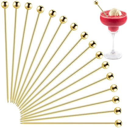 BBQStyle cocktail picks with ball head for effortless garnishing of olives and fruit