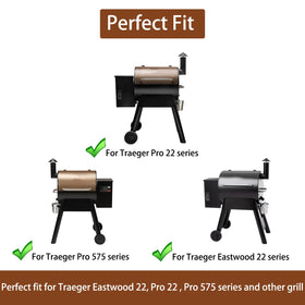 BBQtopia 18-inch lid handle close-up with screws; quick installation.