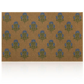 BBSET easy-clean mat in blue floral design for quick refreshes.