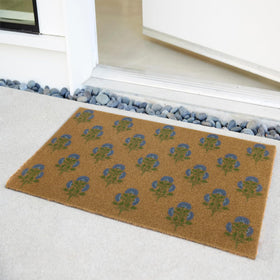 BBSET non-slip backing on a coir-like mat keeps it in place.