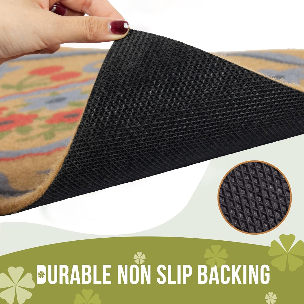 BBSET outdoor-indoor mat withstands weather while maintaining color and grip.