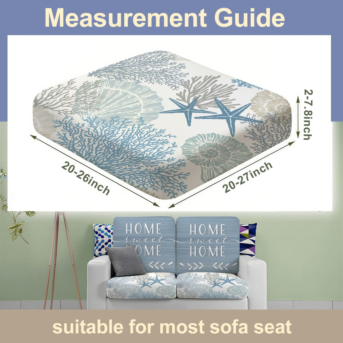 BBSET outdoor patio furniture with blue sea cushion covers
