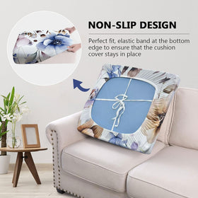 BBSET watercolor wildflower cover delivers stretch-fit protection for cushions