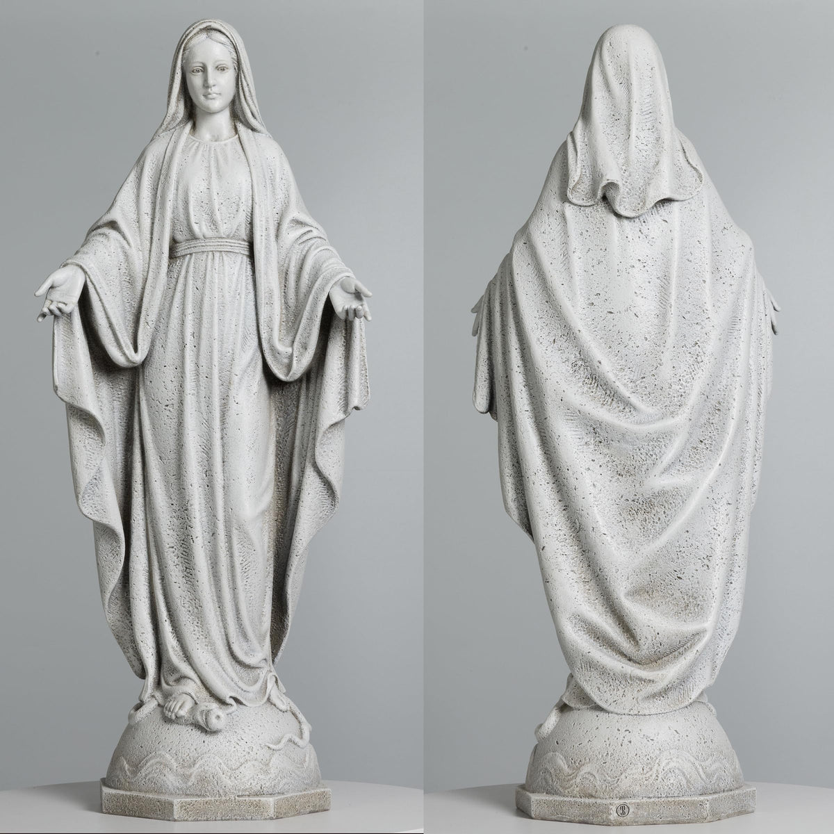 Grey stone color 24in Virgin Mary statue by BC Buildclassic for timeless outdoors