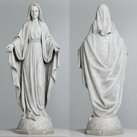 Grey stone color 24in Virgin Mary statue by BC Buildclassic for timeless outdoors
