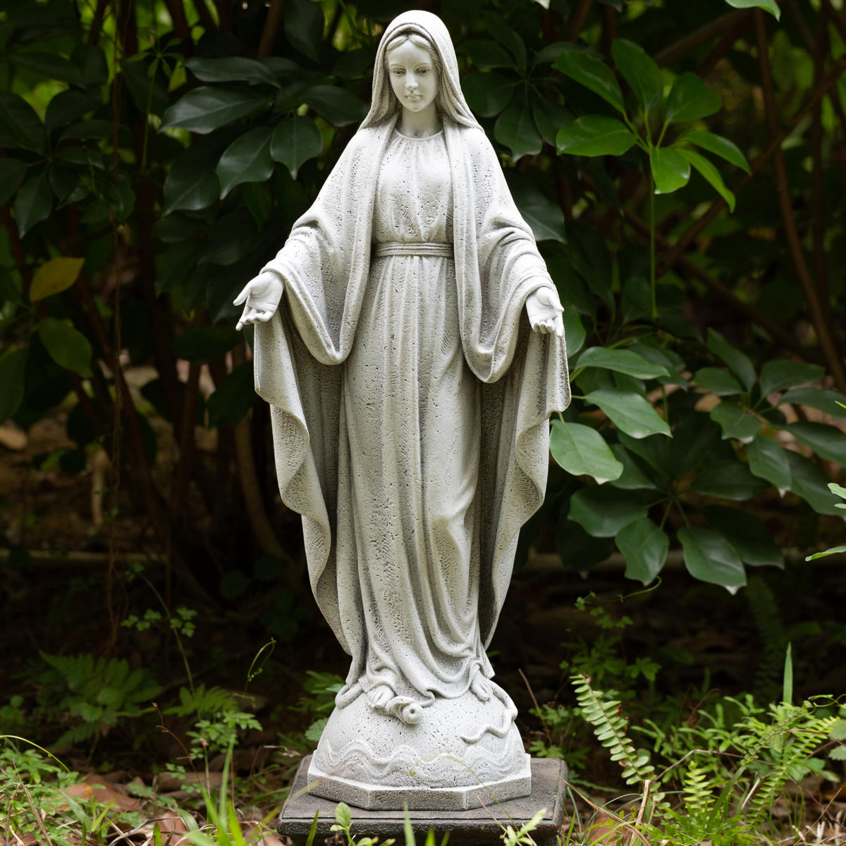 BC Buildclassic Our Lady of Grace 24in statue front view for serene outdoor garden display