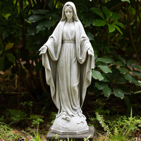BC Buildclassic Our Lady of Grace 24in statue front view for serene outdoor garden display
