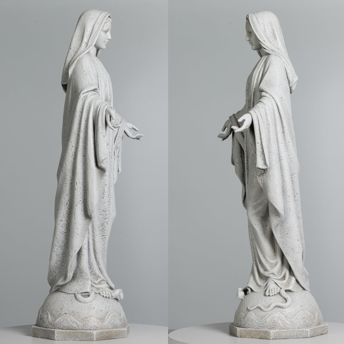 Outdoor display-ready 24in Virgin Mary statue by BC Buildclassic for yards and hallways