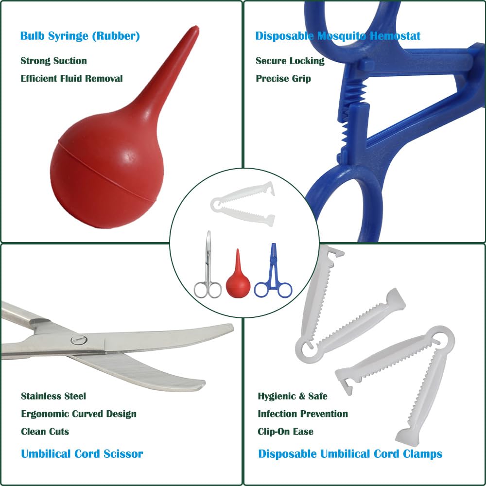 BCDHAMATE 15 sterile umbilical clamps provide quick, secure application.