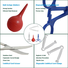 BCDHAMATE 15 sterile umbilical clamps provide quick, secure application.