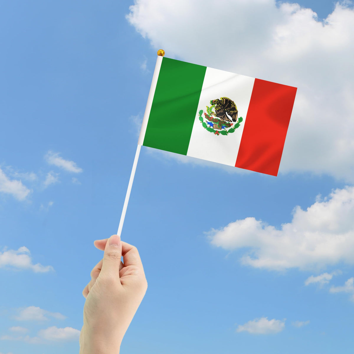 Mexico flag on desk handheld flag by BCLin for festive display