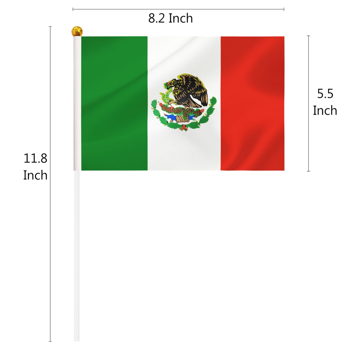 BCLin 50-pack Mexico flags and sticks for party décor