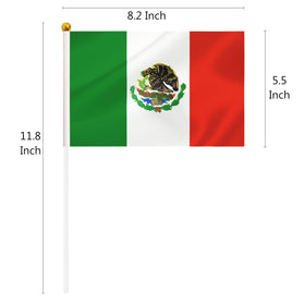 BCLin 50-pack Mexico flags and sticks for party décor