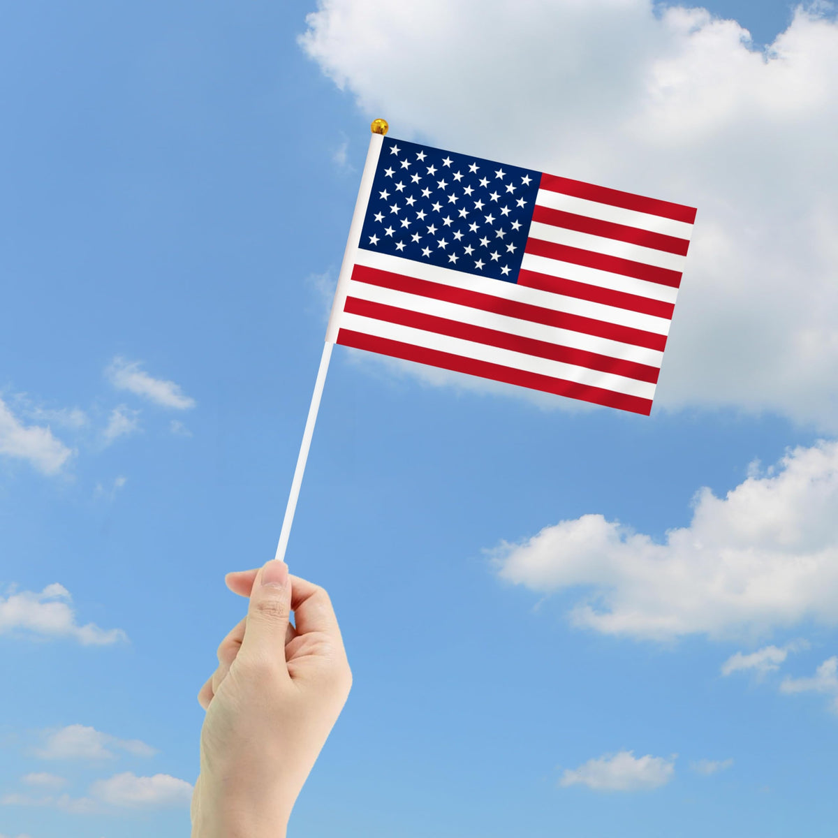 BCLin USA parade flag set with vivid color and wind resistance