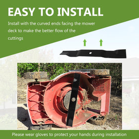 BCQNXX 52-inch deck heavy-duty blades for durable mowing.