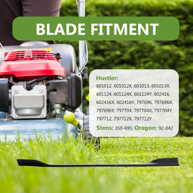 Diagram-like shot of BCQNXX blade center hole and air lift specs for proper fit.