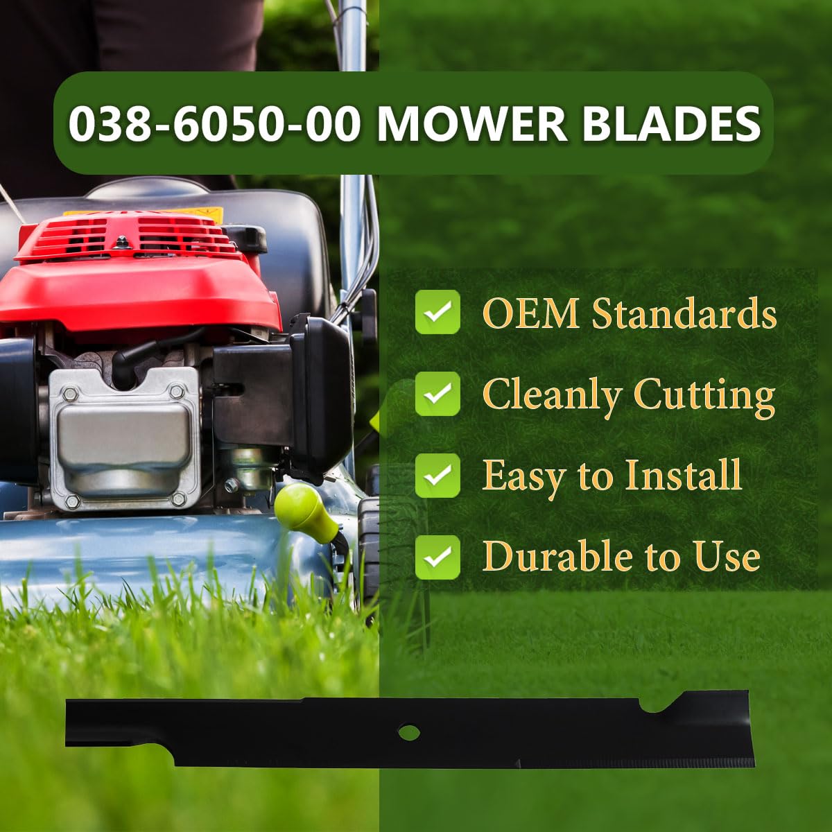 BCQNXX blade edge 7-1-16 inch for precise mowing results.