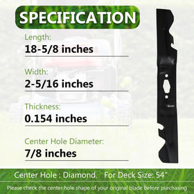 BCQNXX Enduro XT1 GT54 compatible blade ensures deck compatibility