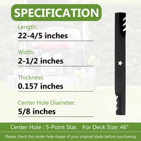 BCQNXX heavy-duty blade replacement provides reliable cutting through tough grass.