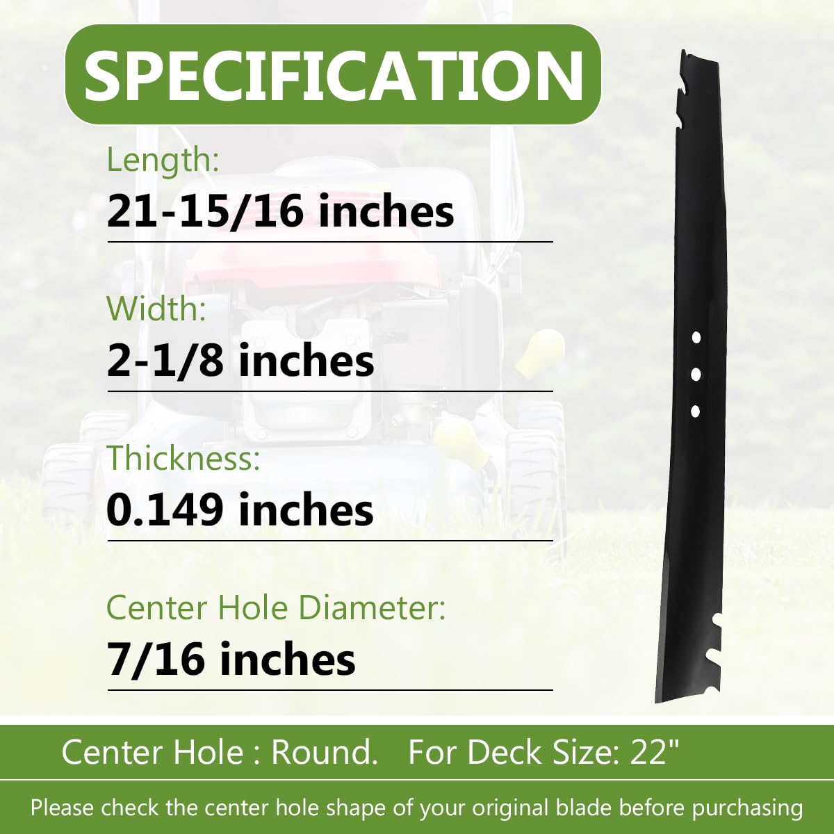 BCQNXX heavy-duty mulching blade with long-lasting durability