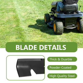 BCQNXX high lift blades mounted on a 54-inch deck for durable mowing performance.