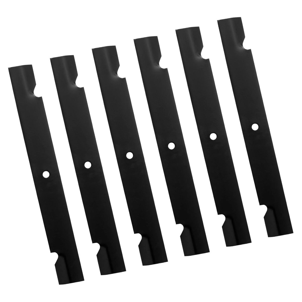 BCQNXX high-lift blades for 61-inch decks improve cutting efficiency.
