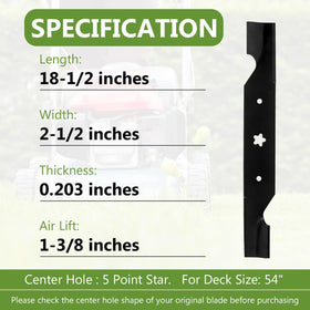 BCQNXX high lift blades edge closeup highlights sharp cutting edge for clean cuts.
