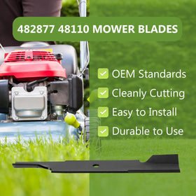 BCQNXX high lift blades edge close-up shows sharp steel for clean cuts.