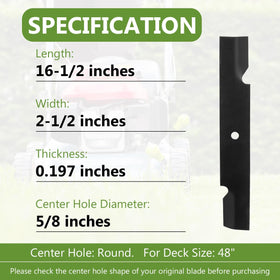 BCQNXX high lift blades packaging image highlights easy replacement.