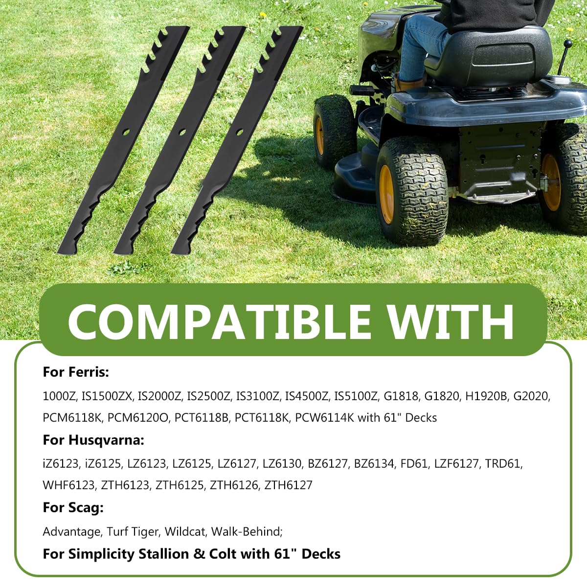 BCQNXX mulching blades compatibility guide highlights supported brands and models