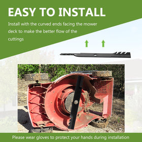 BCQNXX precision-cut blades for uniform mulch and discharge