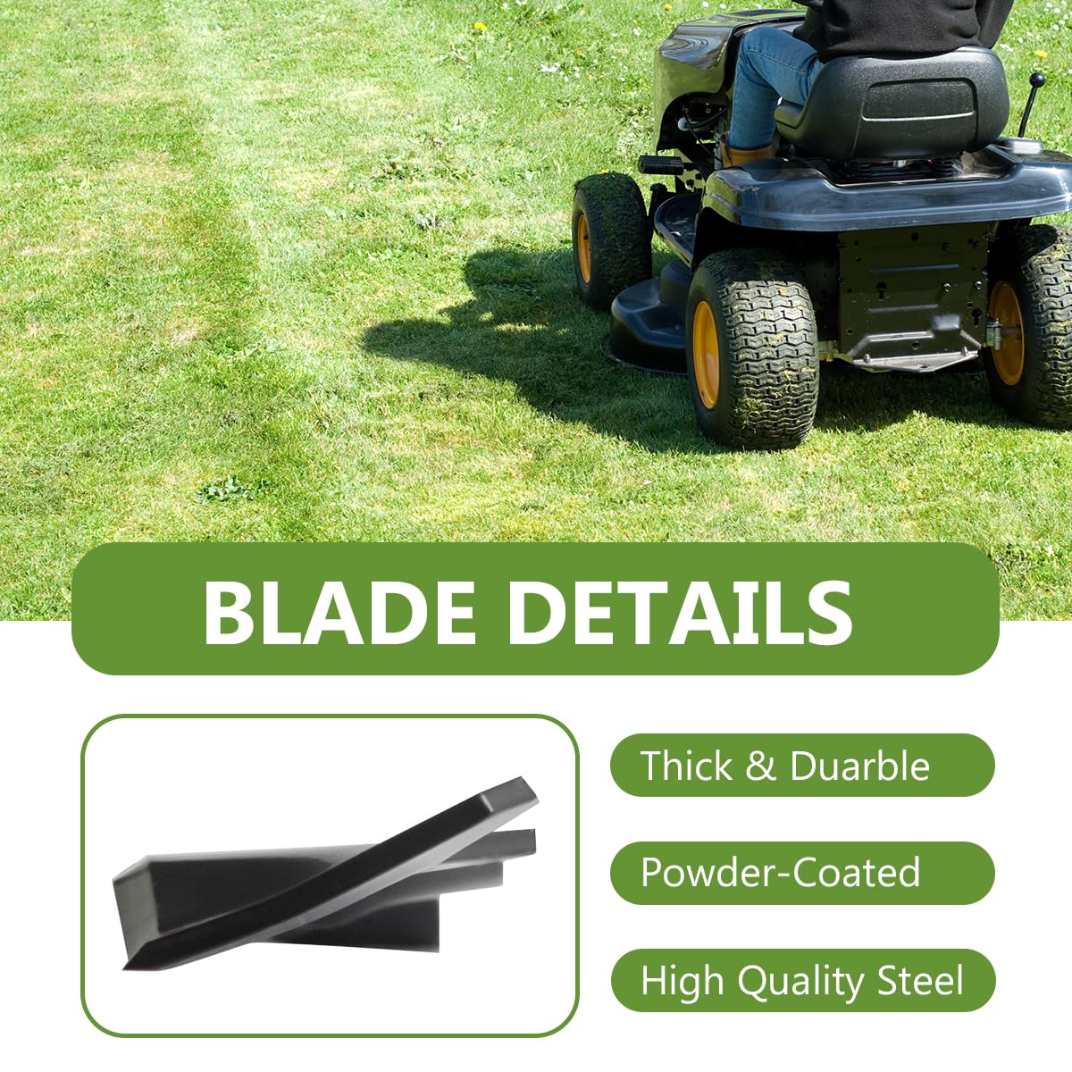 BCQNXX rustproof powder-coated blade lasts longer and resists wear.