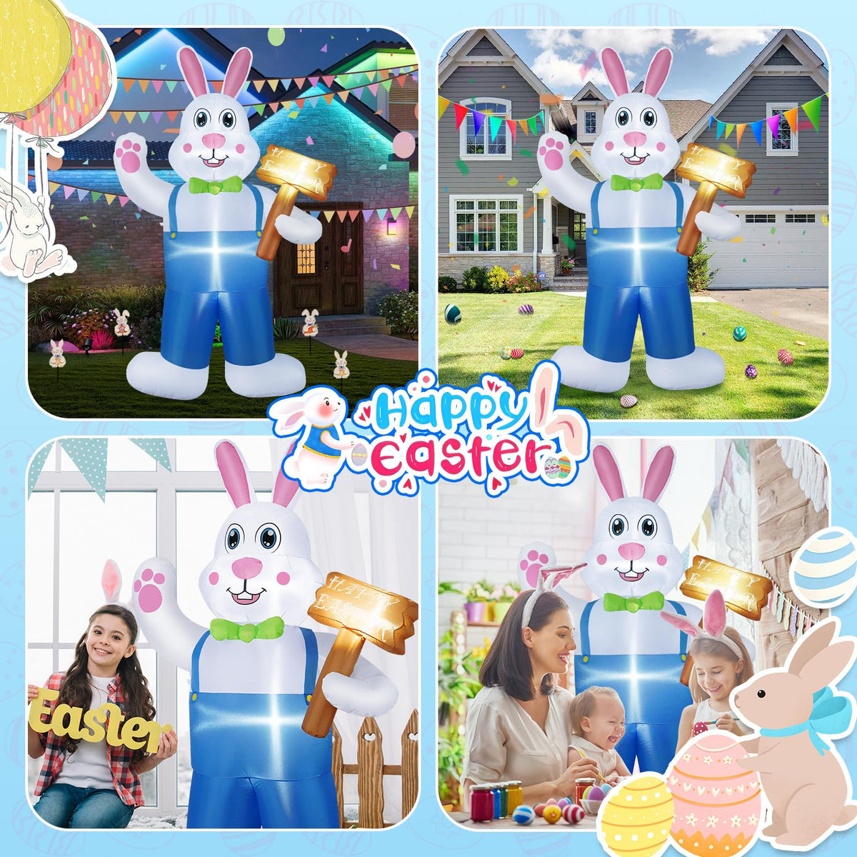 B&D Easter bunny makes a bright photo backdrop for gatherings.