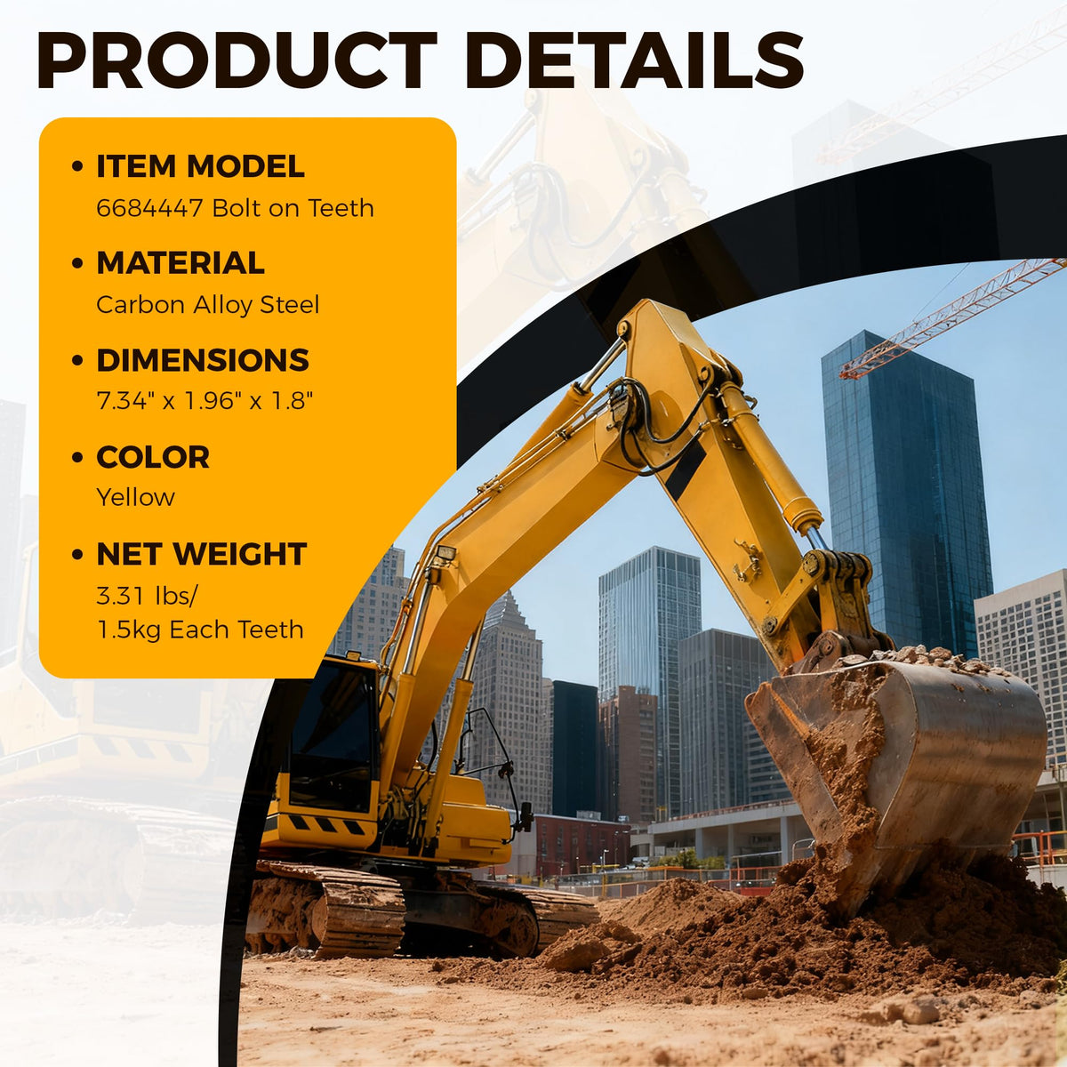 BDI Wear Parts 58-inch bucket lip-fit for standard skid steers