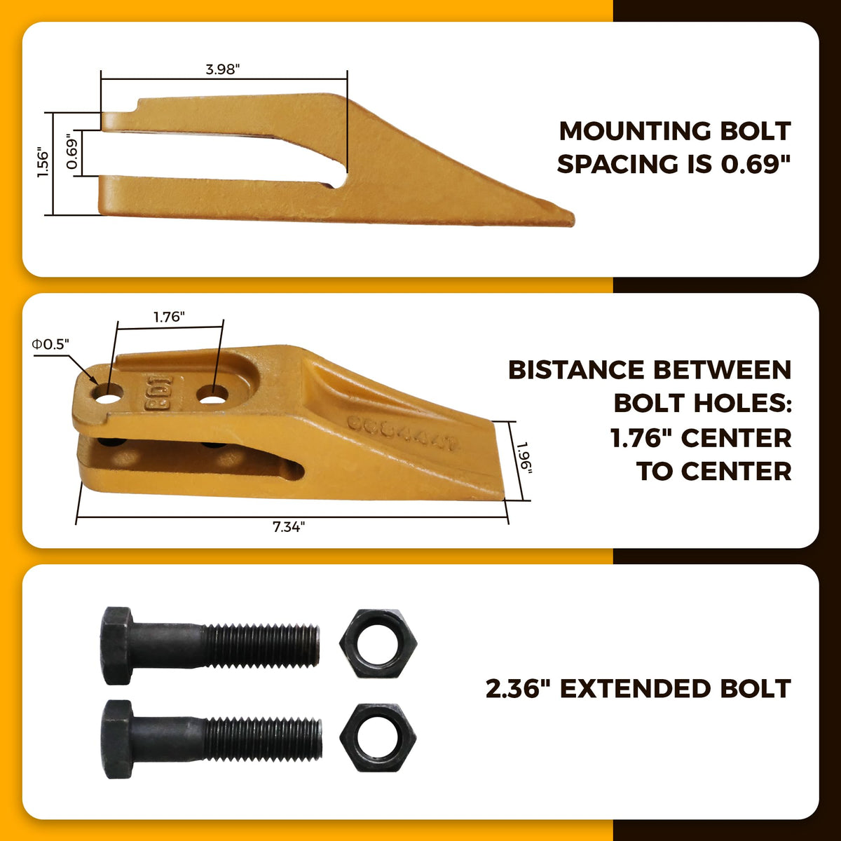 BDI Wear Parts bolt-on tooth assembly provides secure, quick mounting