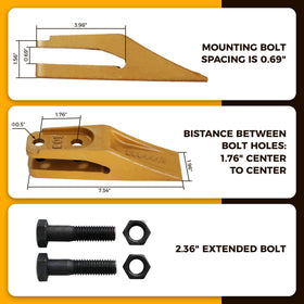 BDI Wear Parts bolt-on tooth assembly provides secure, quick mounting