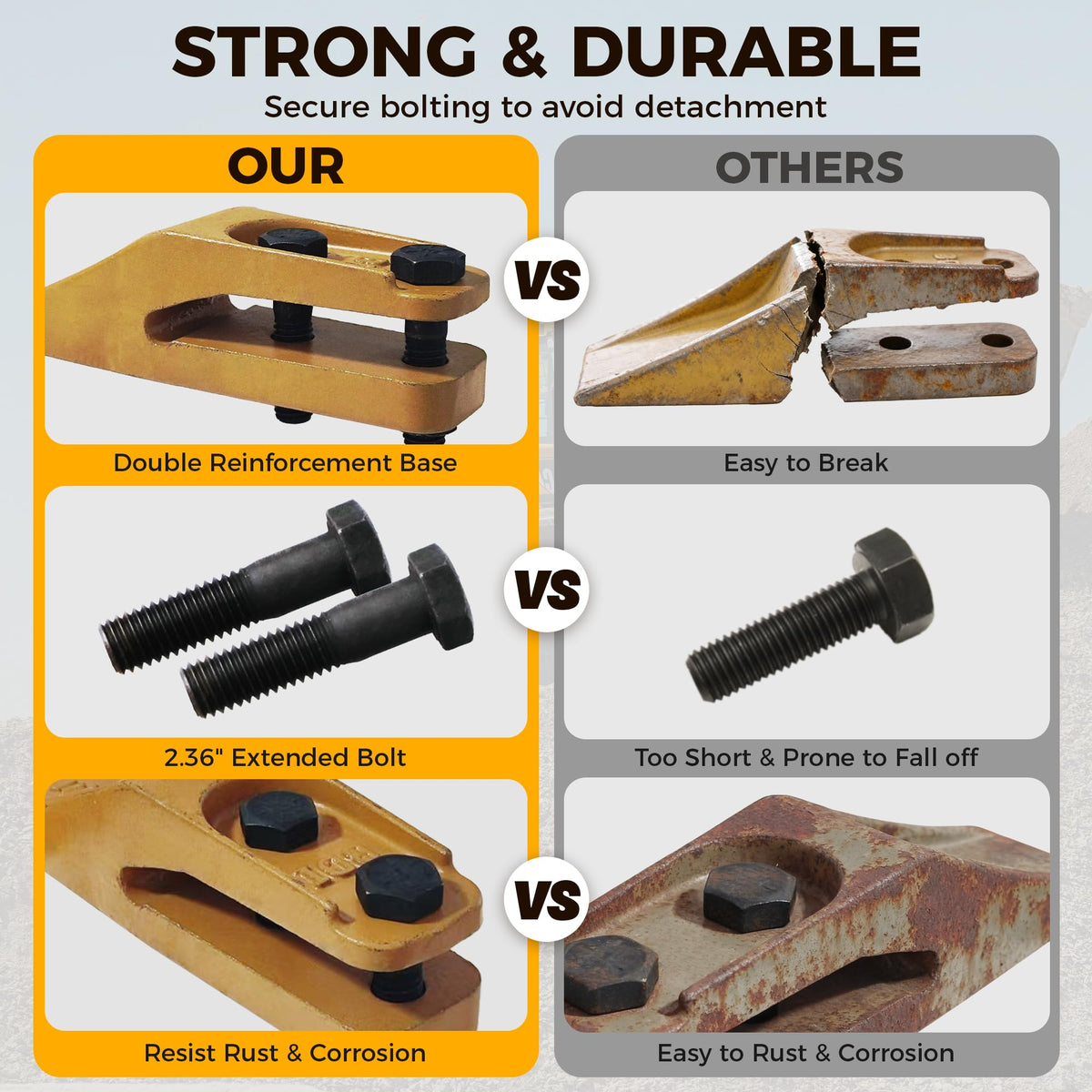 BDI Wear Parts low-carbon alloy steel delivers durable long-lasting performance