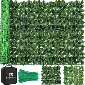 BDUSXYZ artificial ivy privacy screen wall setup showcases lush leaves for private outdoor spaces