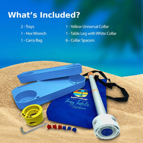 BEACHBUB four cup holders tray keeps drinks sand-free.